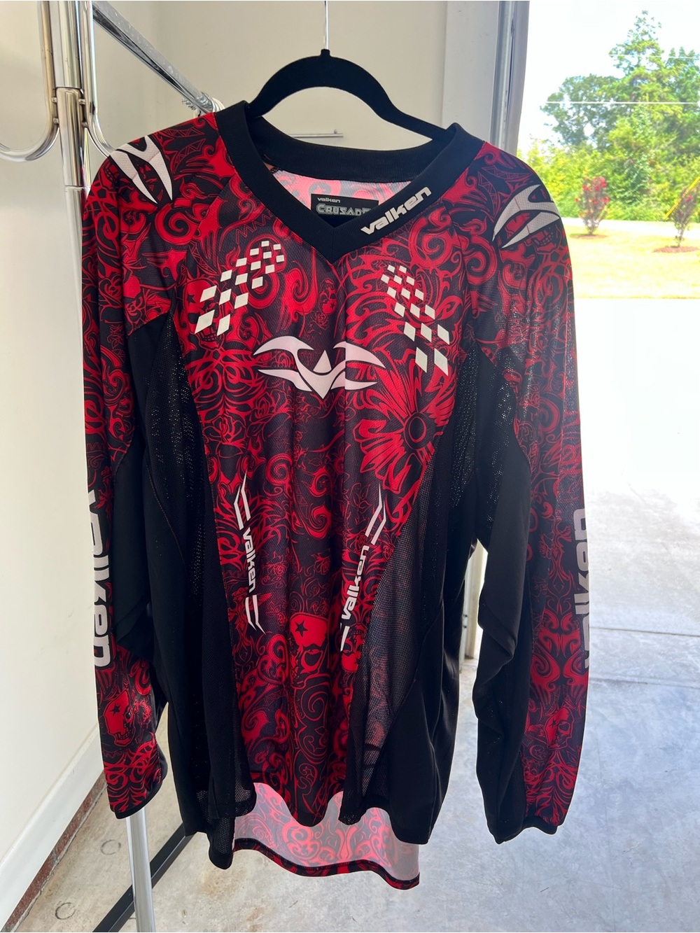 Spyder Men's Red & Black Long Sleeve Performance Jersey
